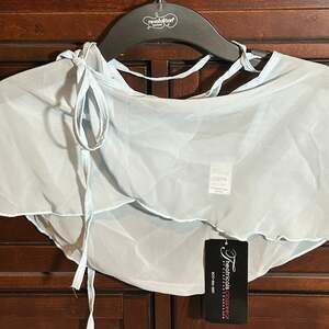 Theatricals Light Blue Chiffon Sheer Ballet Wrap Skirt OSFA